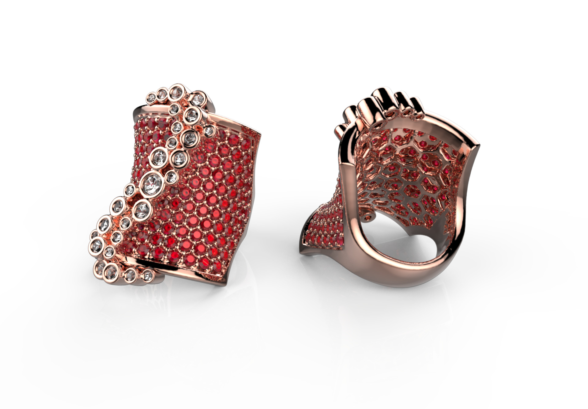 Saddle ring 3D print model_5