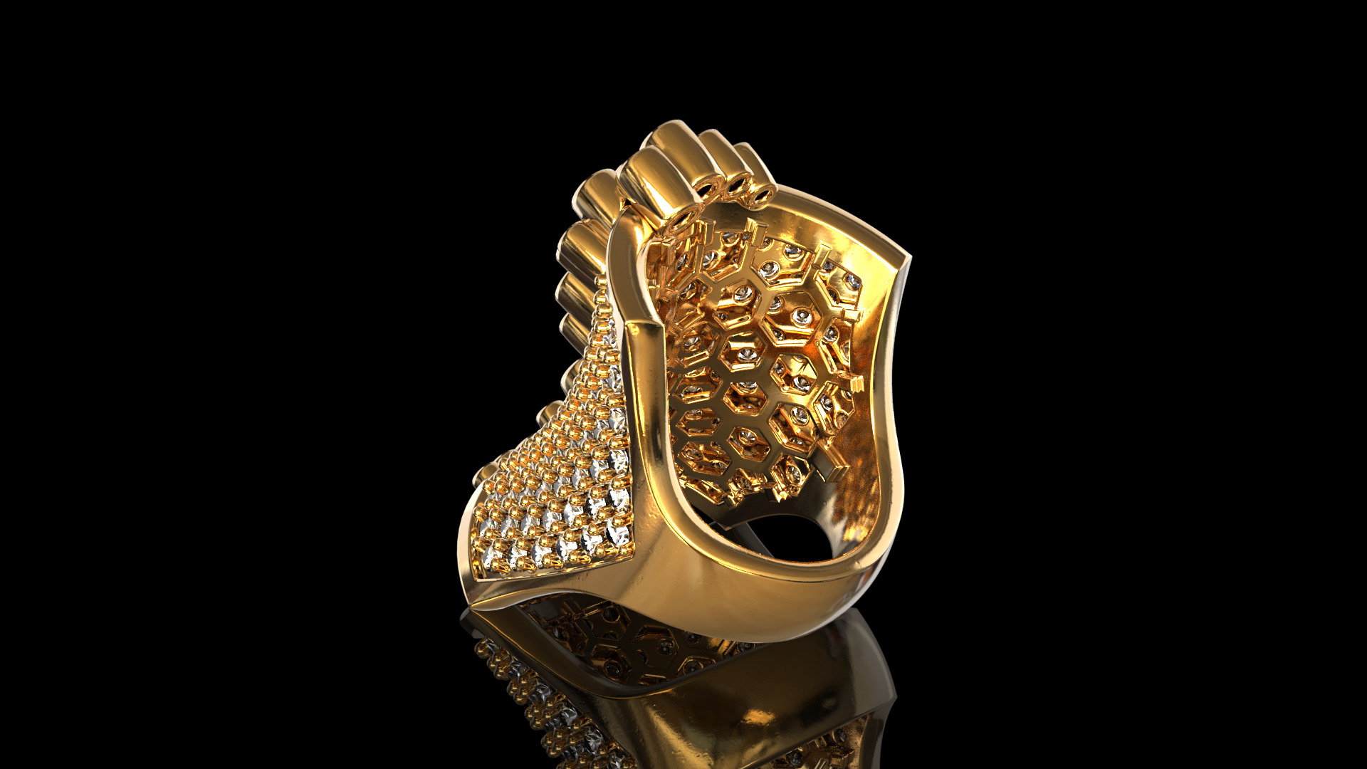 Saddle ring 3D print model_2