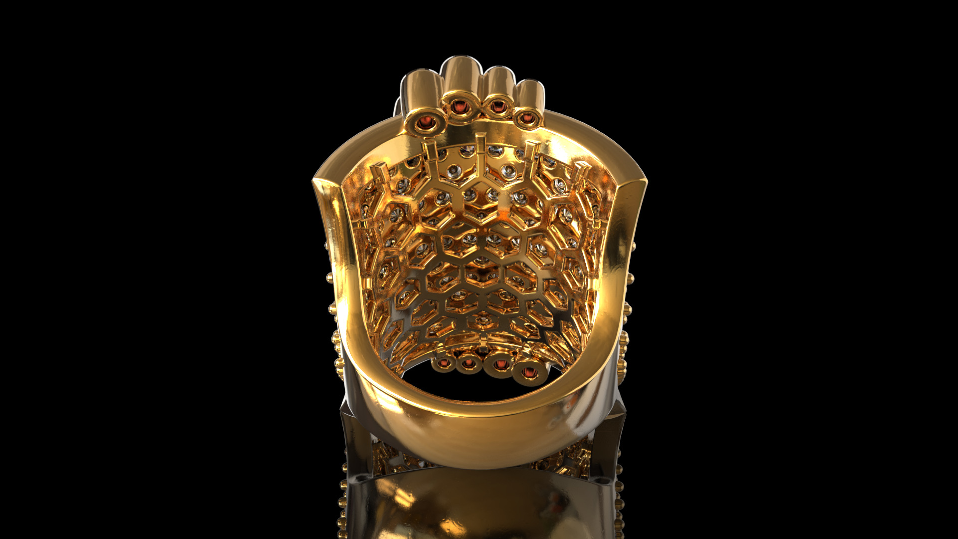 Saddle ring 3D print model_4