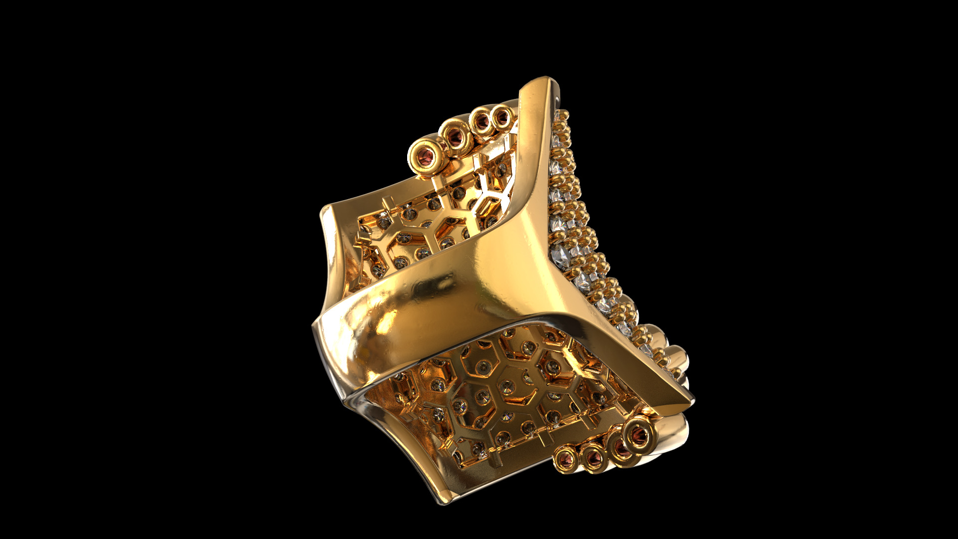 Saddle ring 3D print model_3