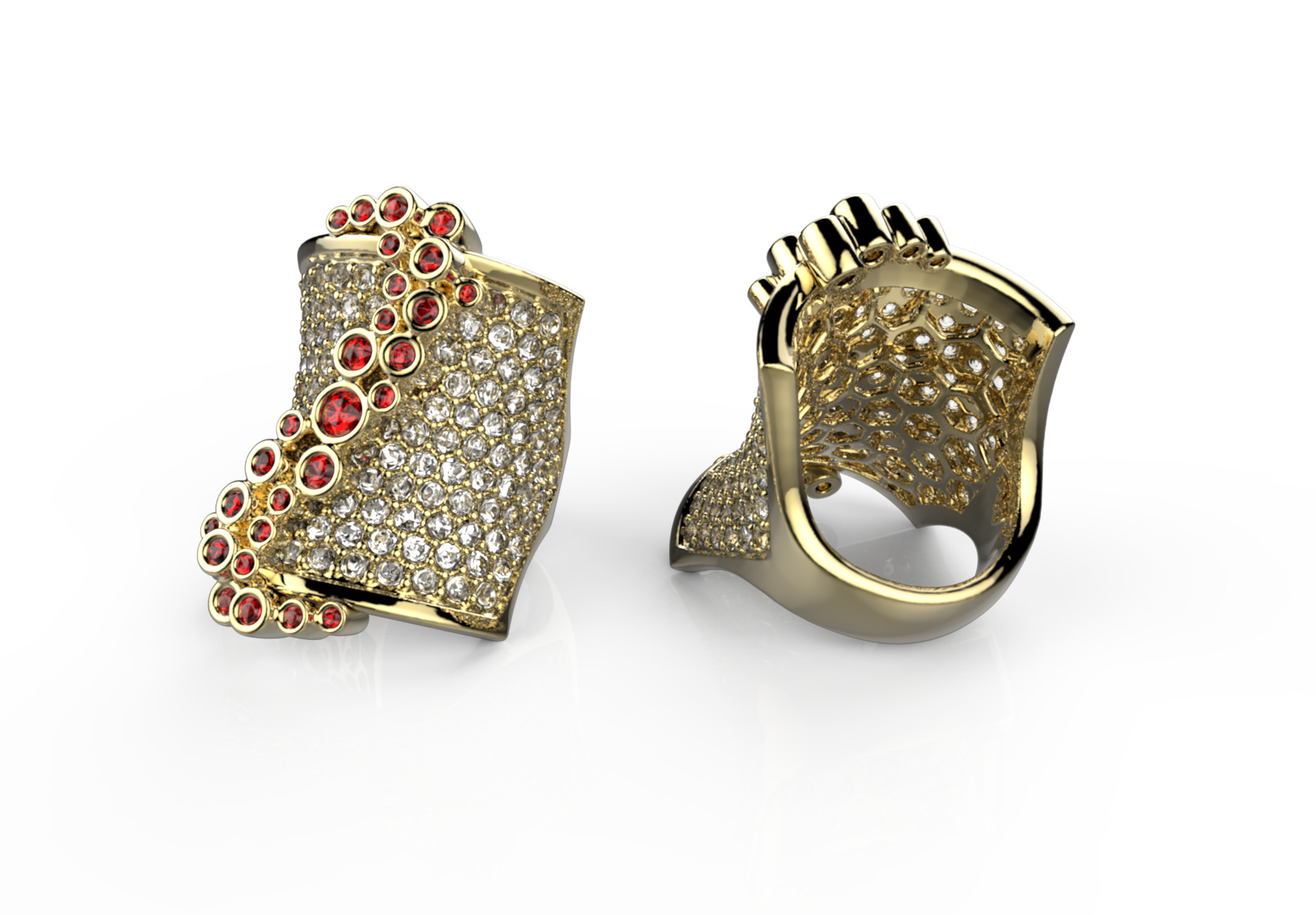 Saddle ring 3D print model_6