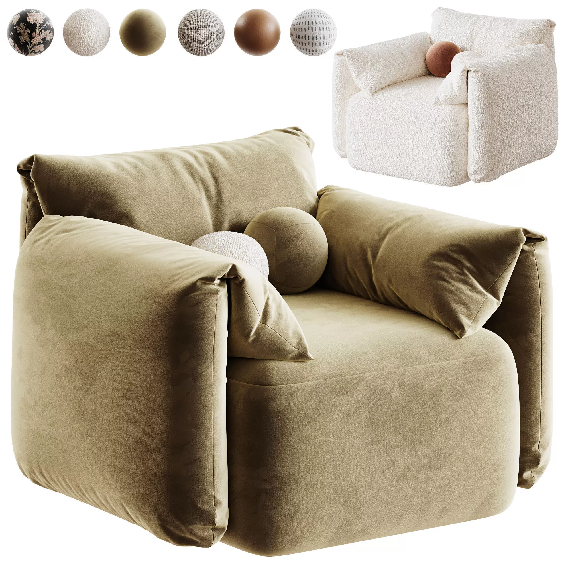Armchair Tut 3D model