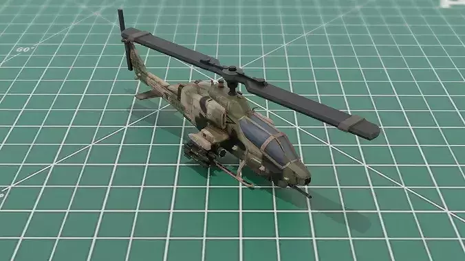 AH-1Z Super Cobra Attack Helicopter Wargame Miniature STL