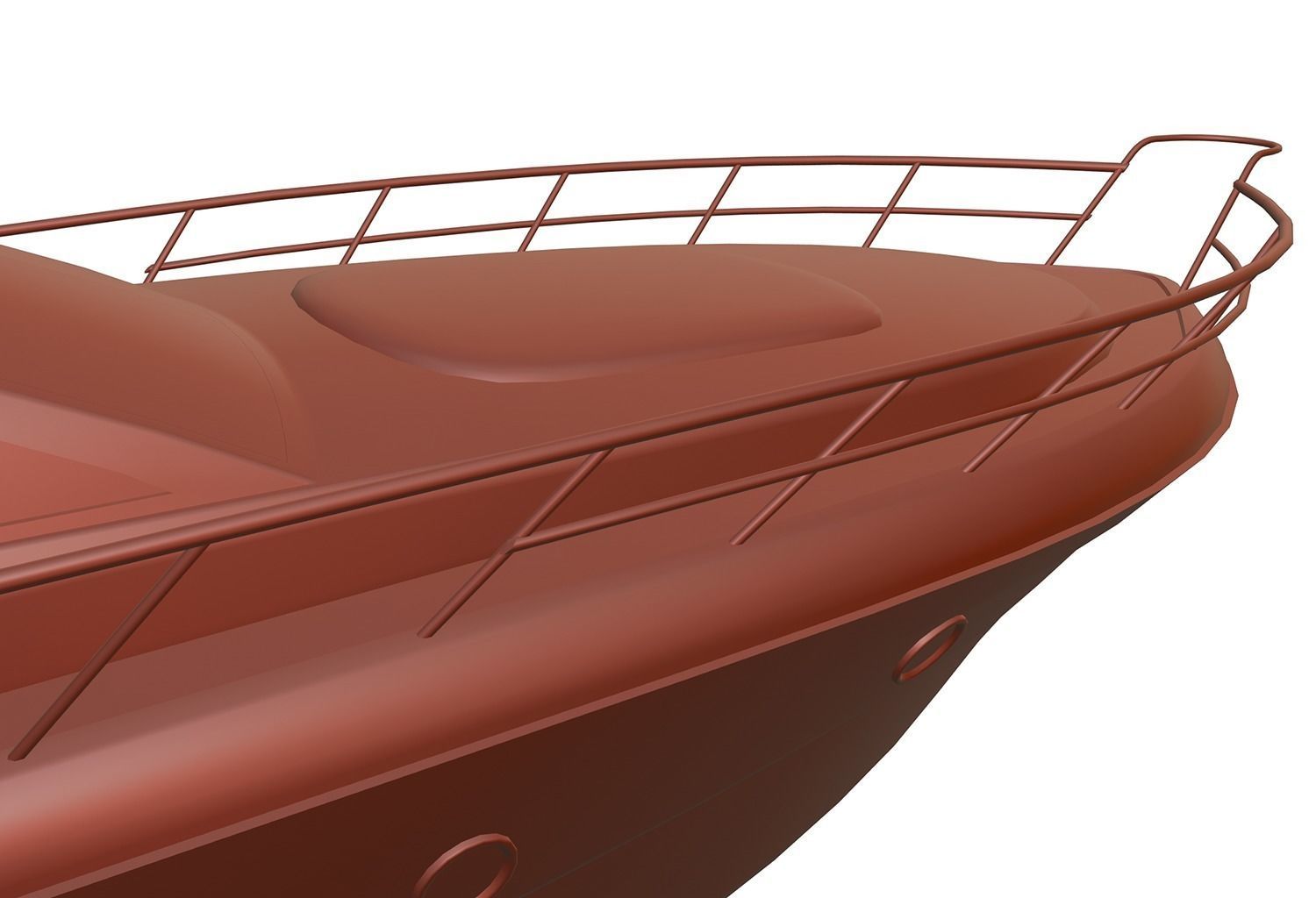 Yacht motor boat 3D model_9