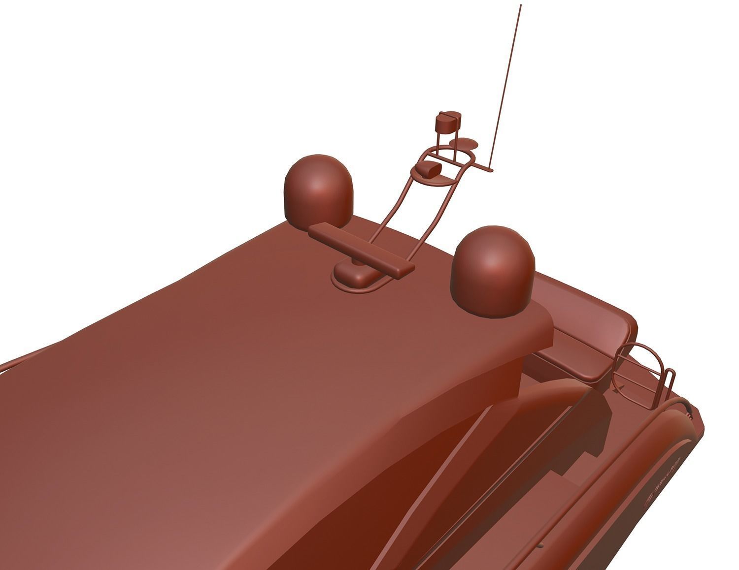 Yacht motor boat 3D model_10