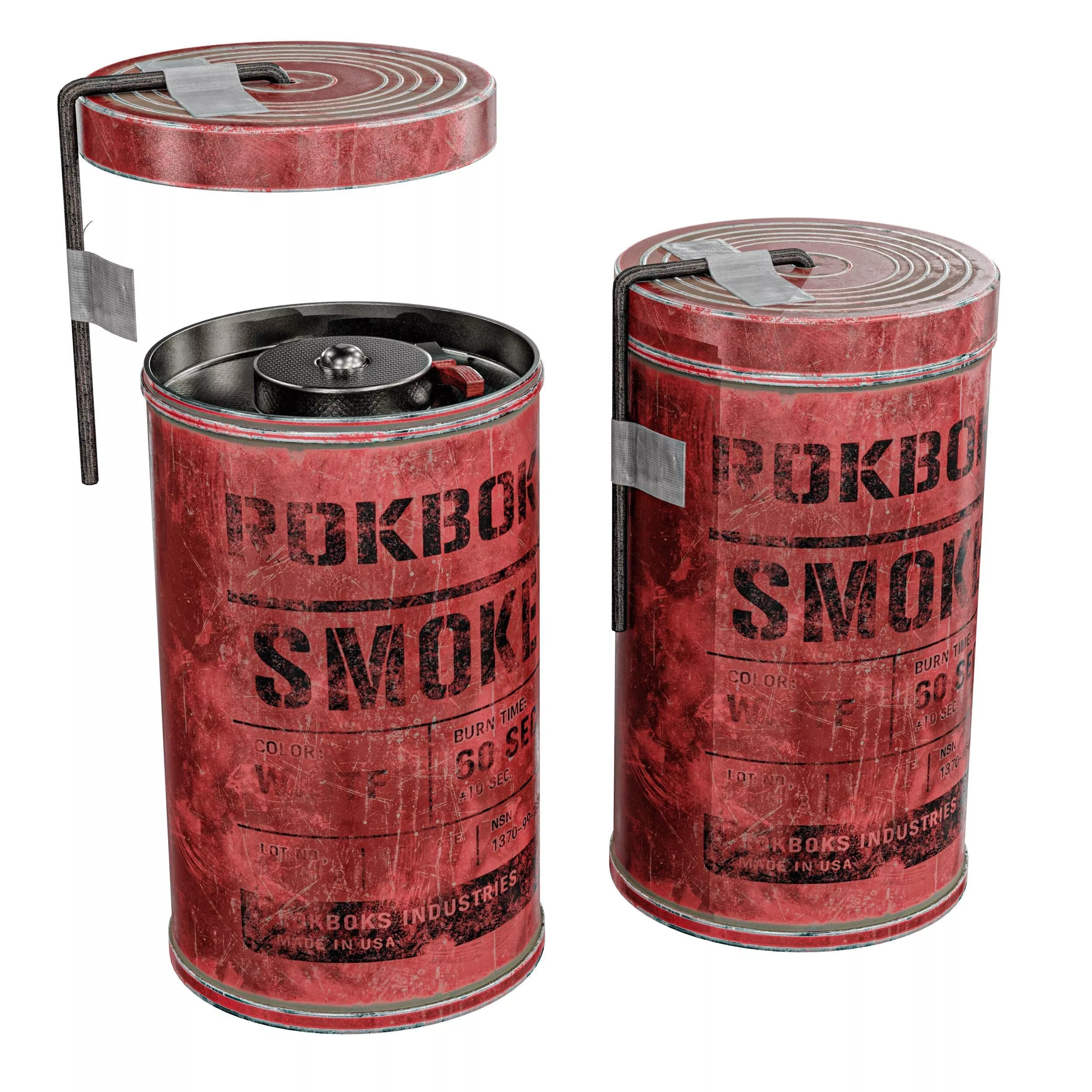 Rokboks M28 Smoke Candle Low-poly 3D model