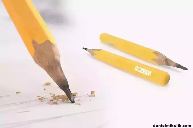 HD Old Pencil 3D model