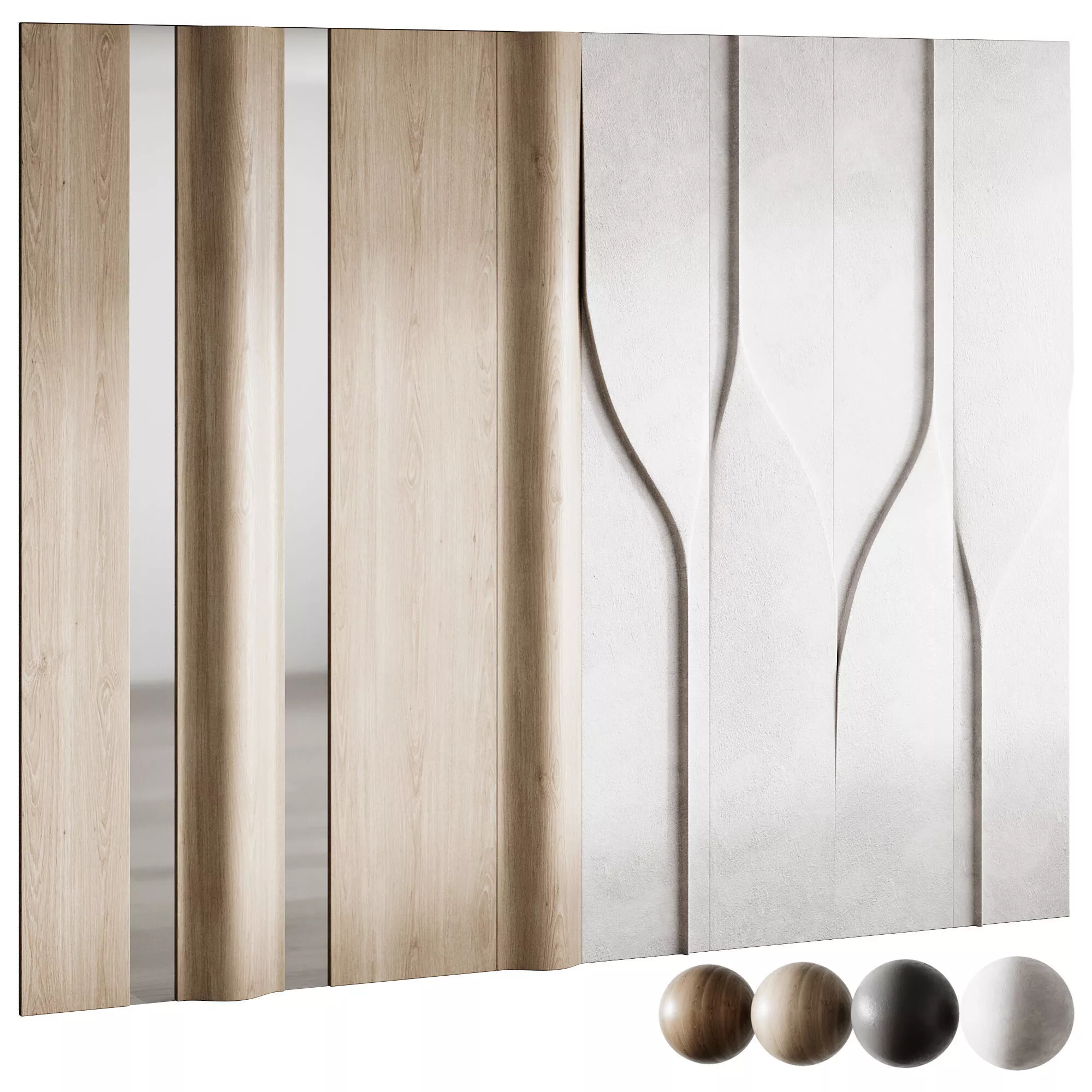 Headboard Wall Panel 01 3D model