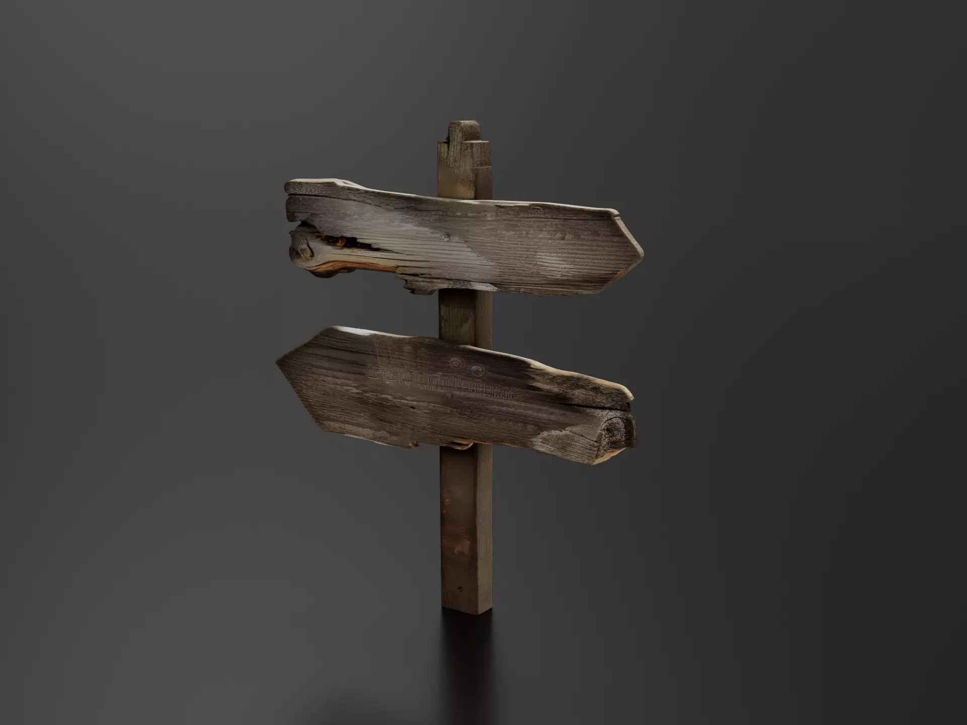 wooden directional 01 3D print model