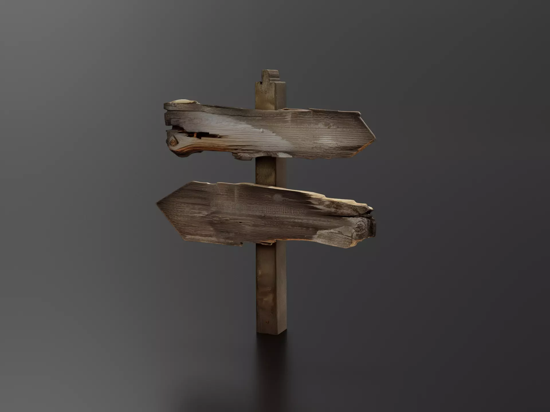 wooden directional 03 3D print model