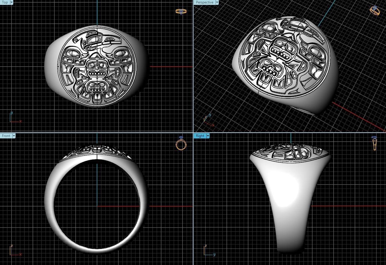 Ring R0002 3D print model_3