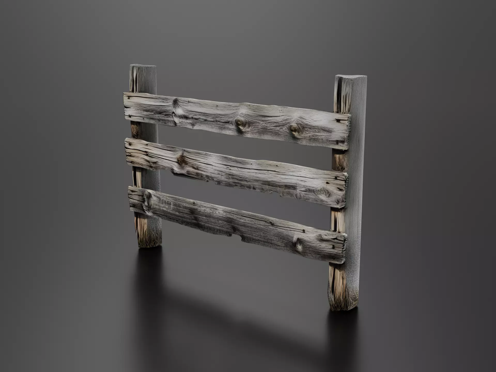 Wooden fence 02 3D print model
