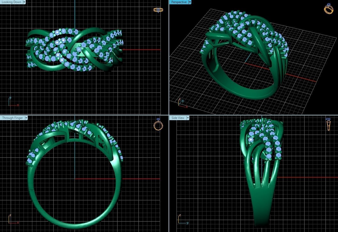 Ring R0004 3D print model_2