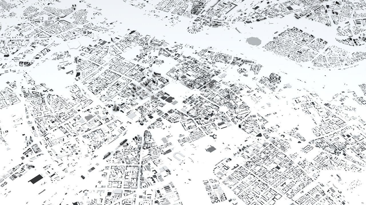 Warsaw Streets and Buildings 3D model_3