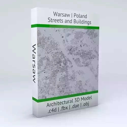 Warsaw Streets and Buildings 3D model