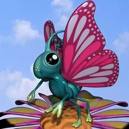 Cartoon Butterfly RIGGED