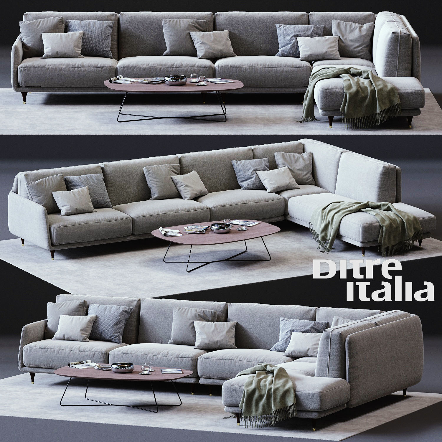 Ditre Italia Elliot Corner Sofa 3d Asset Cgtrader Ditre Italia Elliot Corner Sofa 3d Model Low Poly Max Obj Fbx 1
