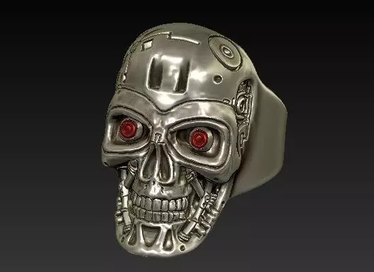 skull terminator 3D 3D print model_0