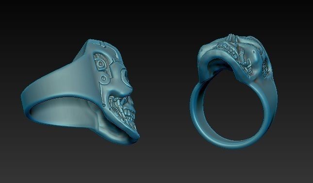 skull terminator 3D 3D print model_4