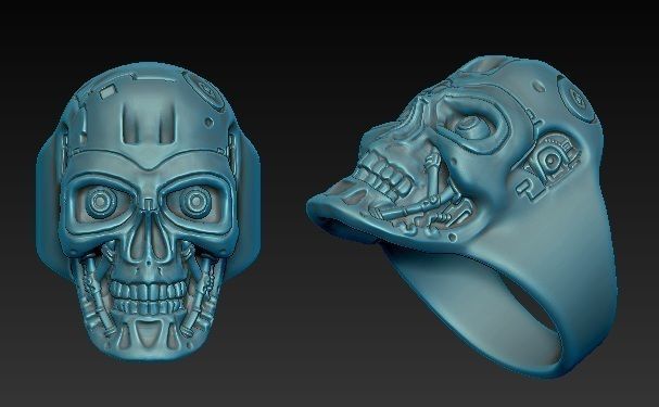 skull terminator 3D 3D print model_2