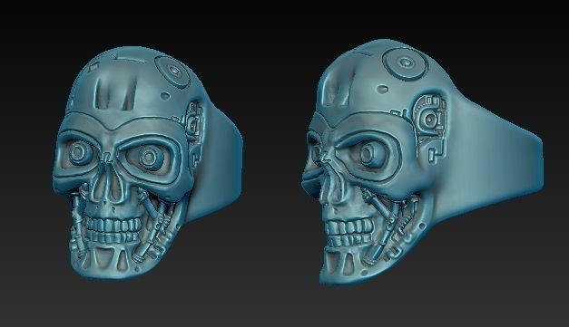 skull terminator 3D 3D print model_3