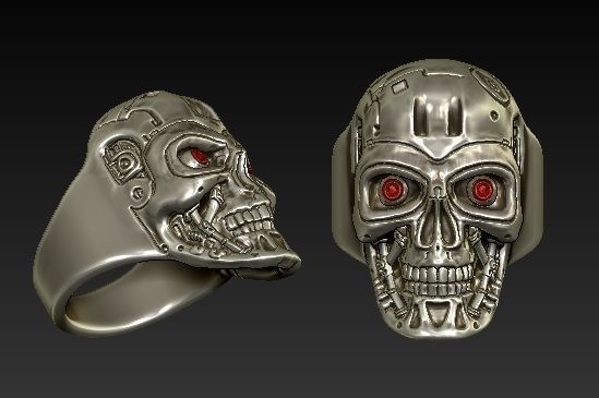 skull terminator 3D 3D print model_1