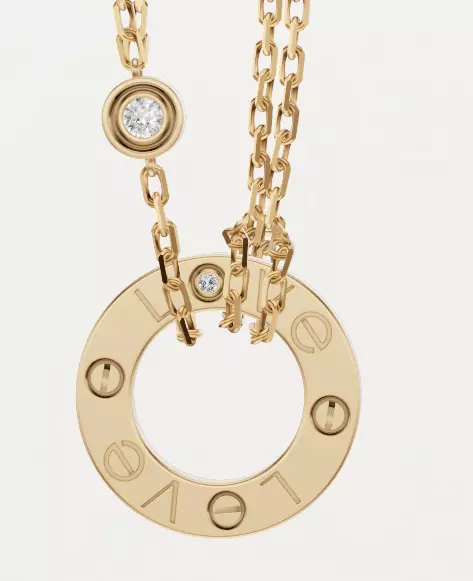 love pendnat 2 diamonds 3D print model