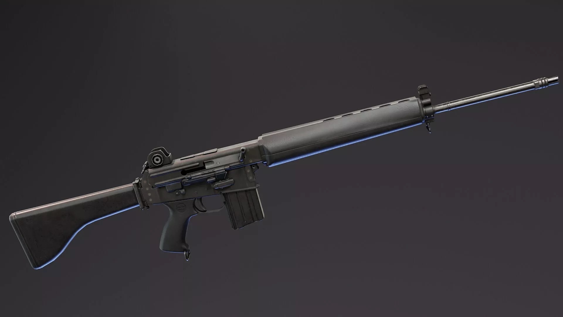 AR-18 Rifle Low-poly 3D model