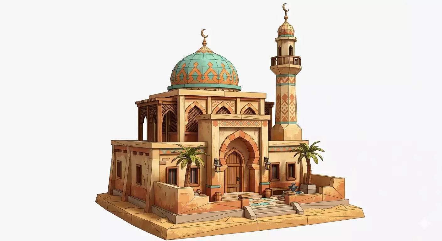 Islamic Mosque Architecture 3D Model 3D print model