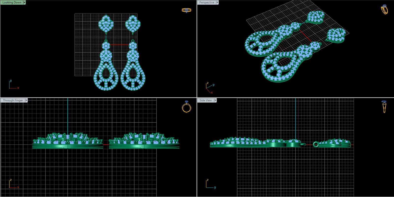 earring jewelry 3D print model