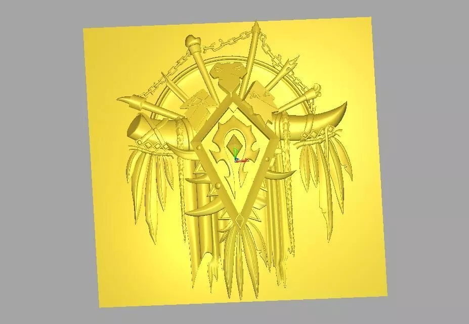 3D STL Model World of Warcraft Horde Crest 3D model