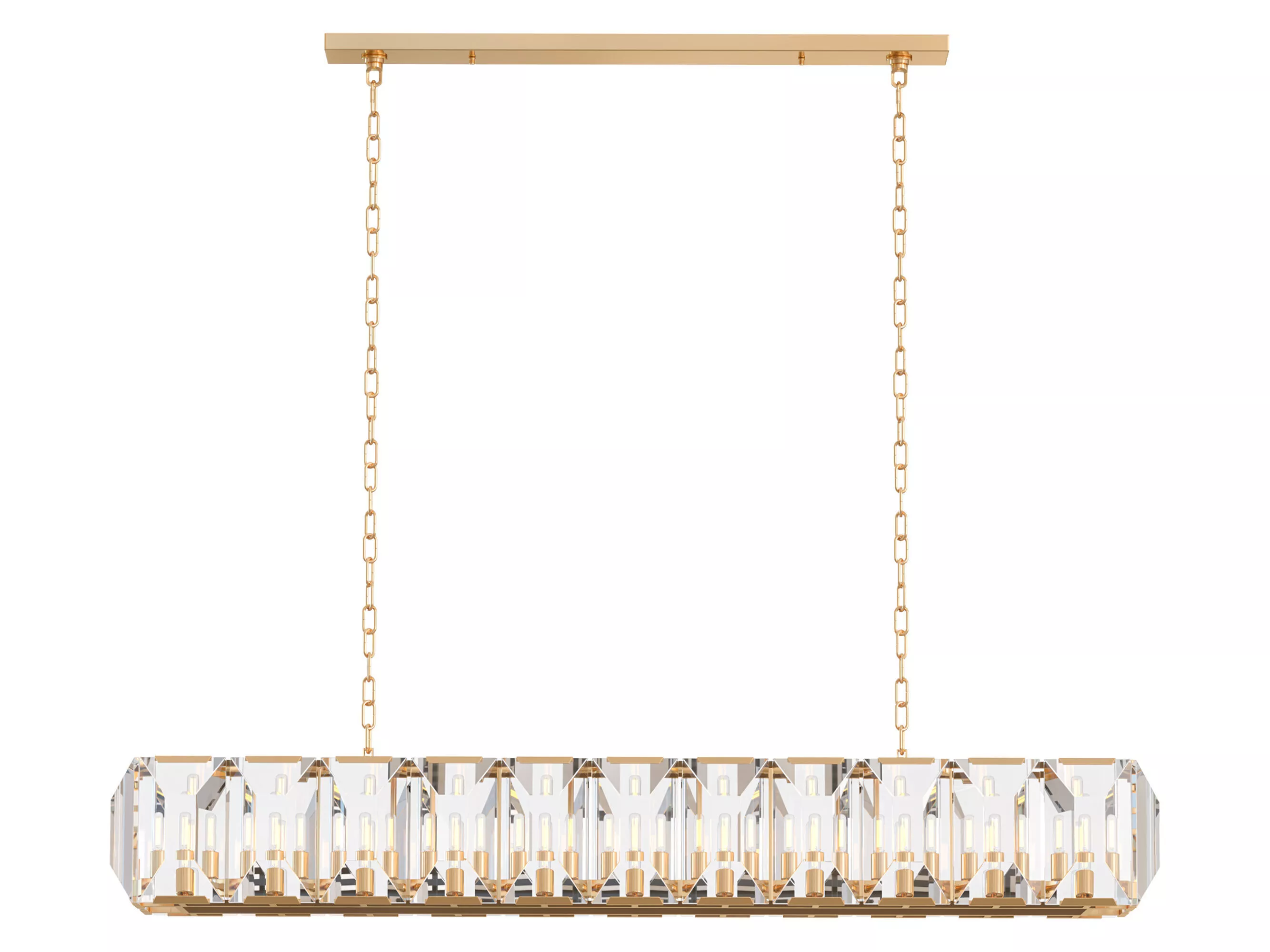 RH Harlow Rectangular Chandelier - XLarge 3D model