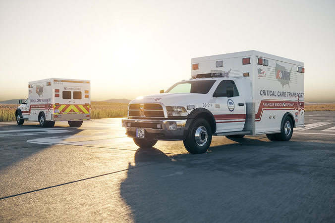 Ambulance truck 3D model