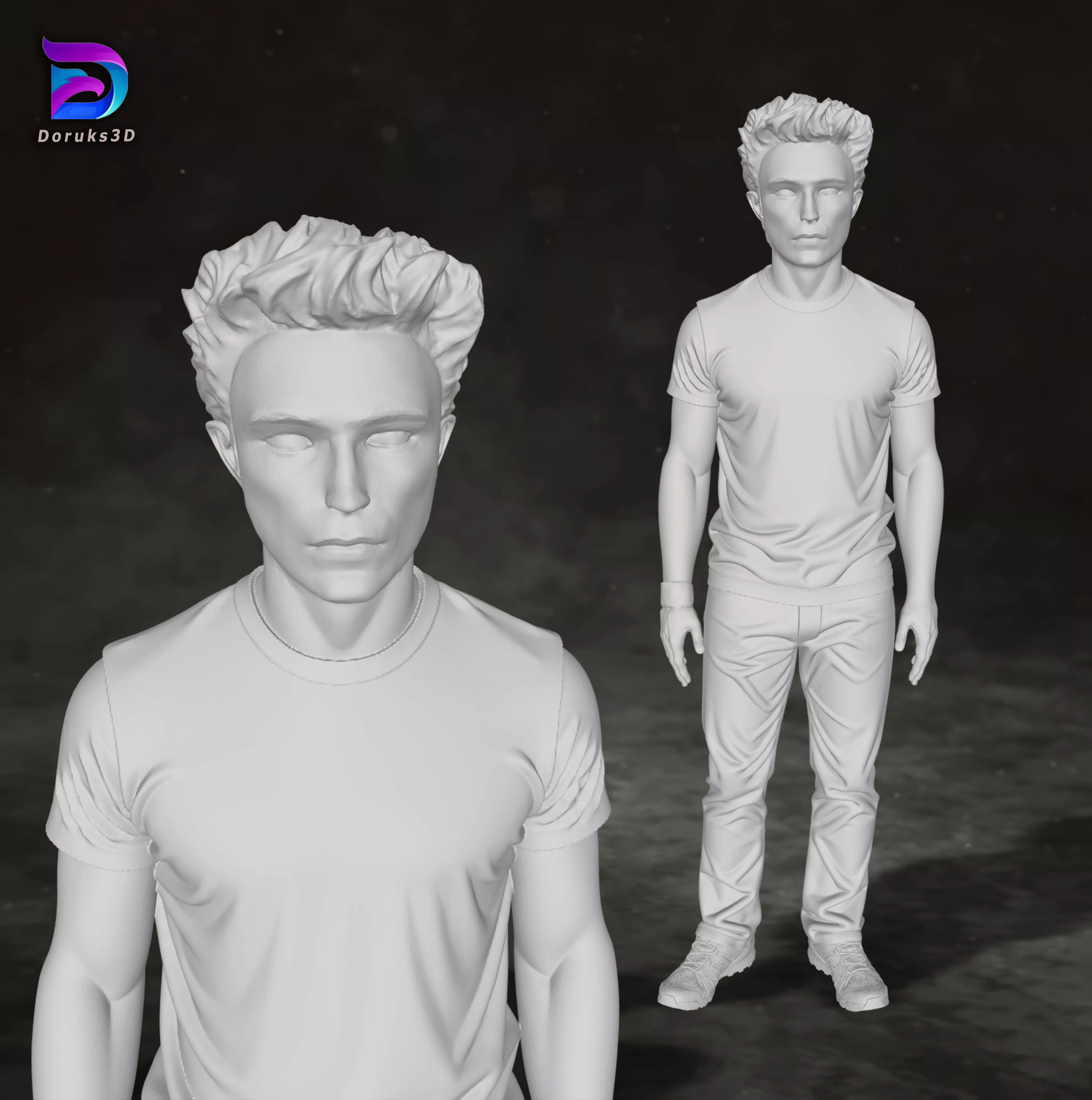 Edward Cullen Twilight Robert Pattinson Figures Custom Action 3D print model