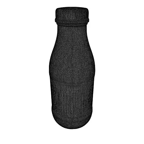 Realistic Glass Milk Bottle 3D Model 3D model 2