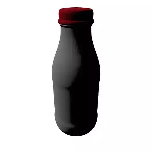 Realistic Glass Milk Bottle 3D Model 3D model 6