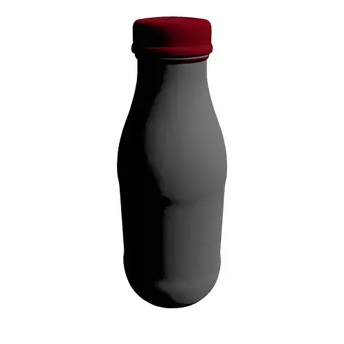 Realistic Glass Milk Bottle 3D Model 3D model 4