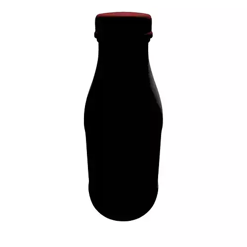 Realistic Glass Milk Bottle 3D Model 3D model 7