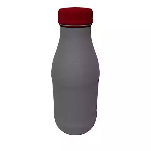 Realistic Glass Milk Bottle 3D Model 3D model 3