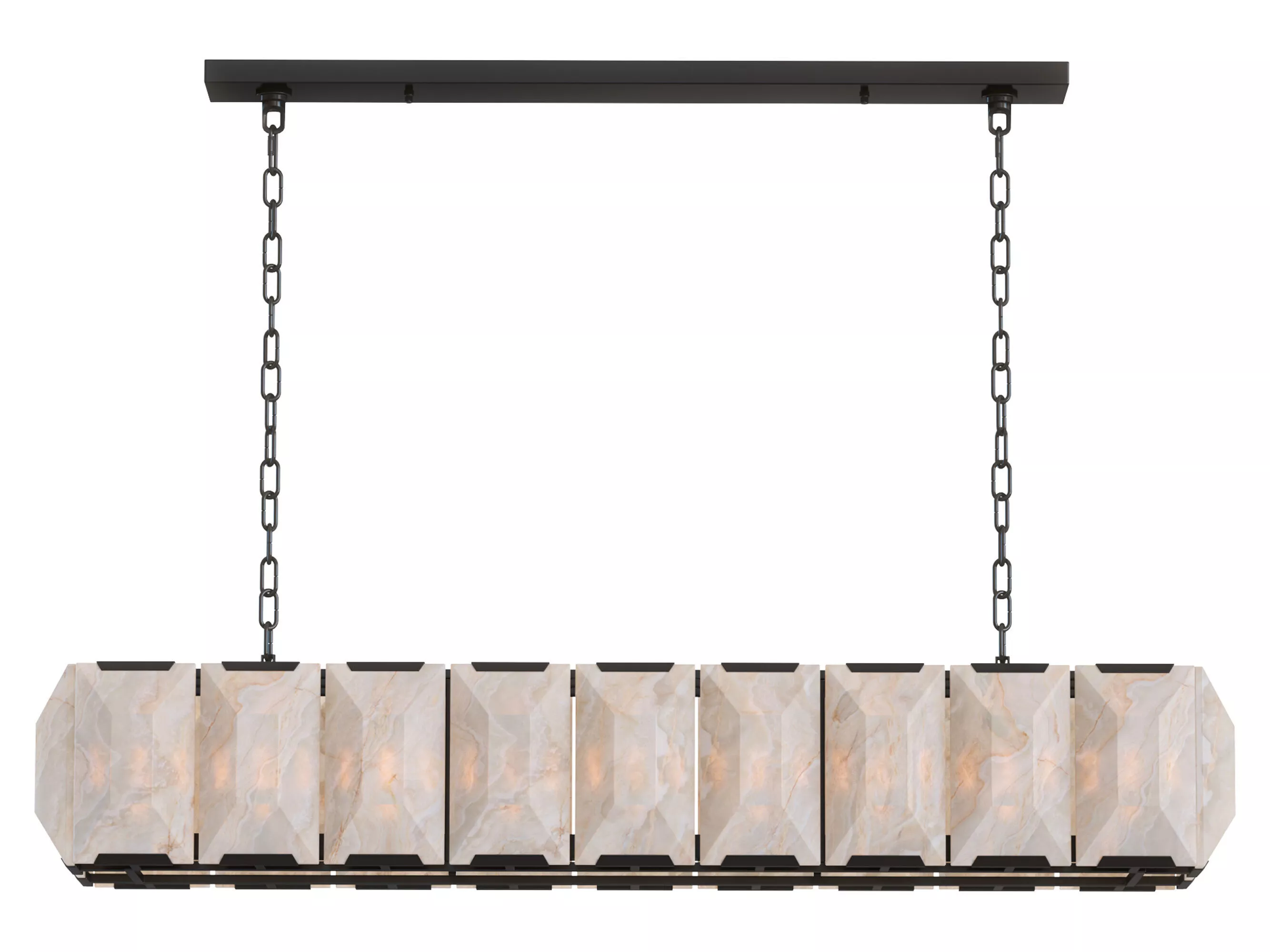 RH Harlow Rectangular Chandelier Stone - Large 3D model