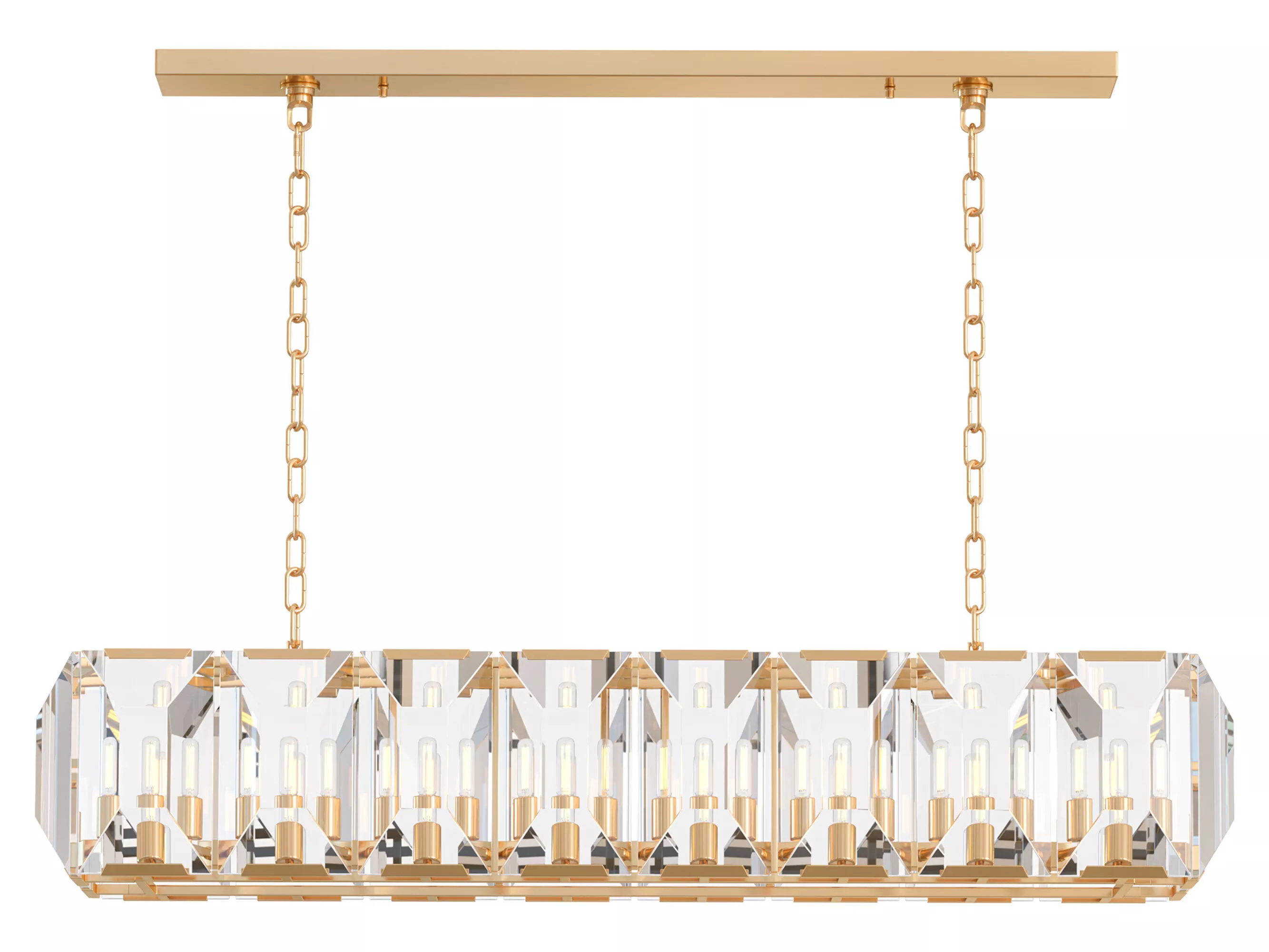 RH Harlow Rectangular Chandelier - Medium 3D model
