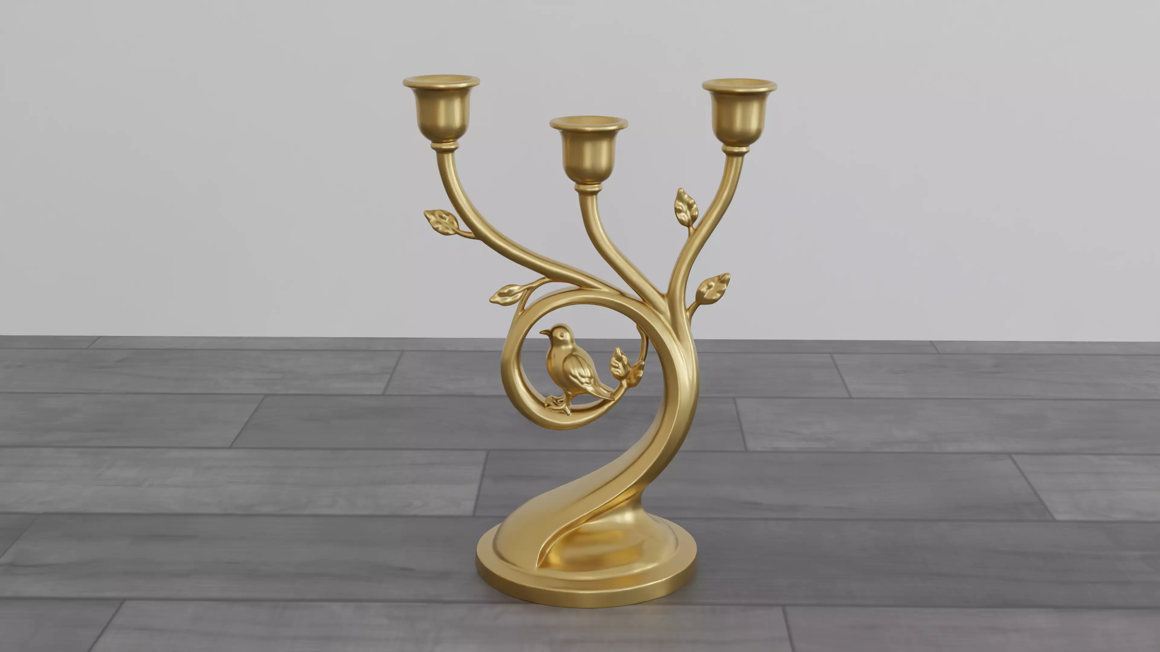Luxury Bird Tree Candle Holder STL 3D Print Model 3D print model