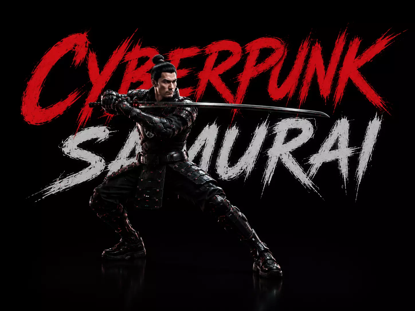 Cyberpunk Samurai - Gameready Low-poly 3D model