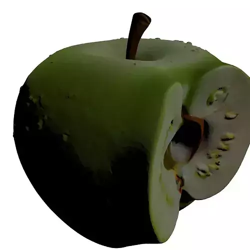 Fresh Sliced Green Apple 3D 3D model 4