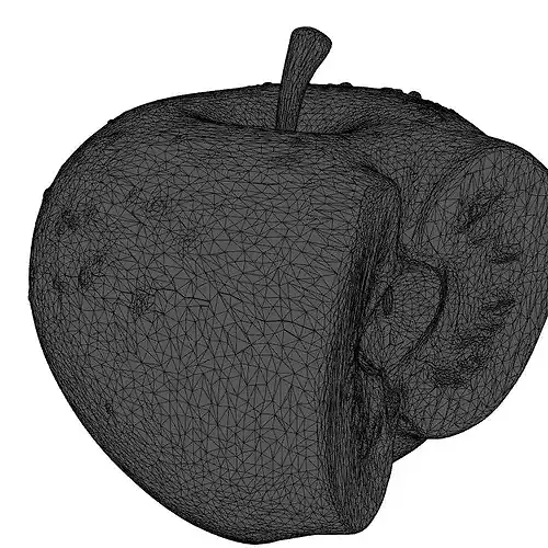 Fresh Sliced Green Apple 3D 3D model 2