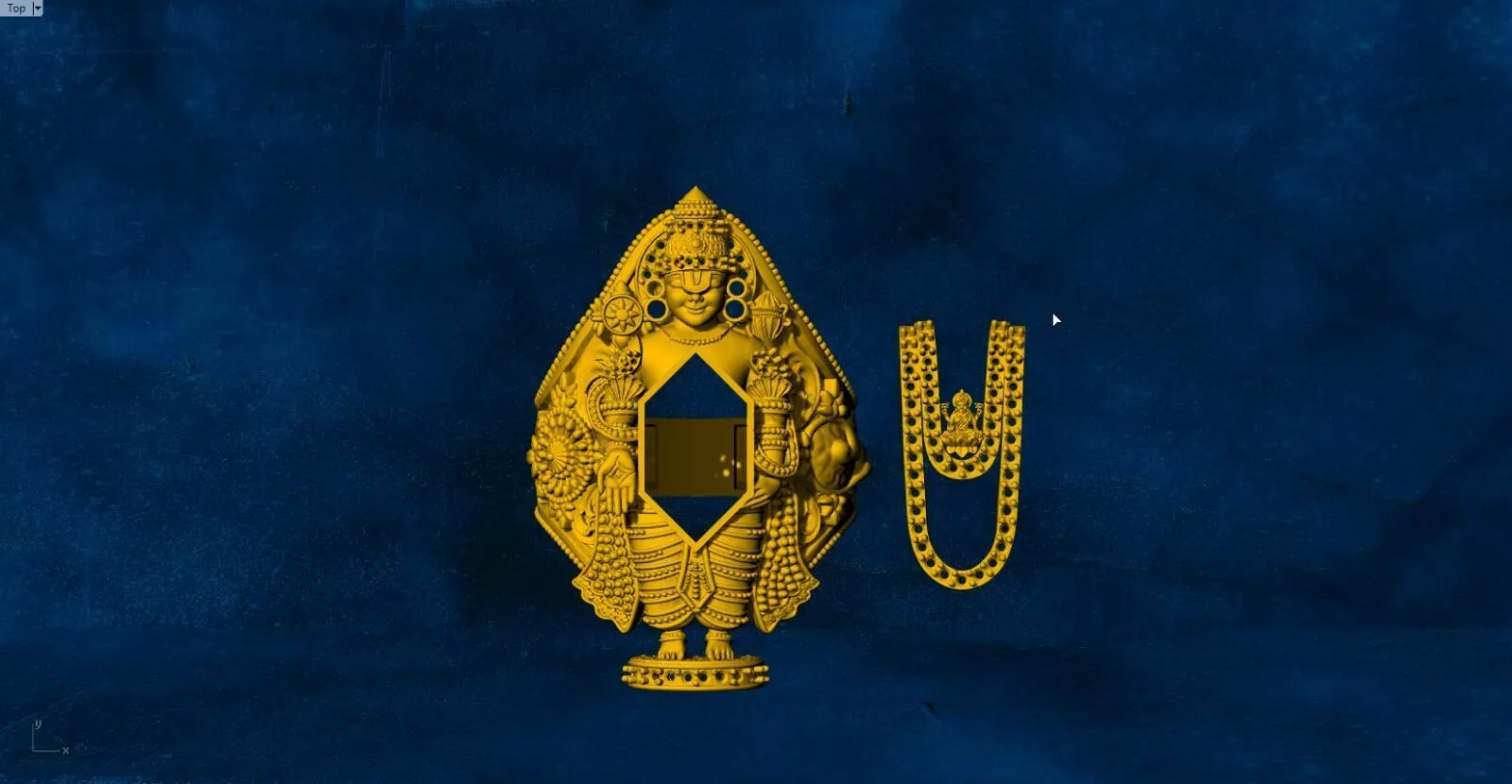 balaji thirupathi gold silver ring venkateswara swami 3D print model