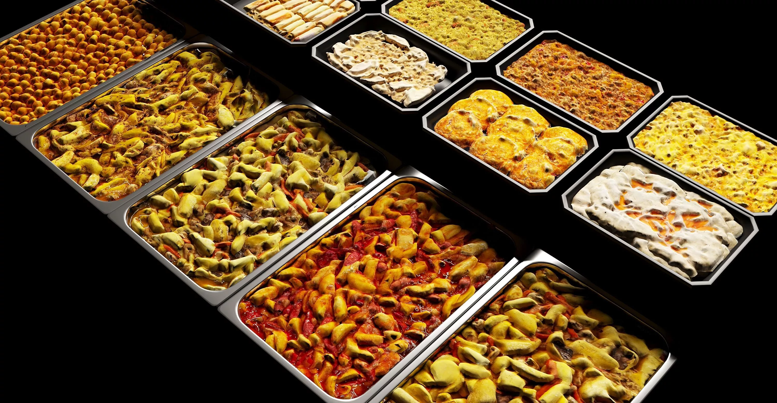 Hot Buffet Food Pack Free 3D model