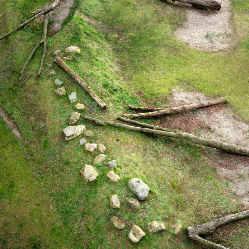 Hill of Trees Low-poly 3D model_0