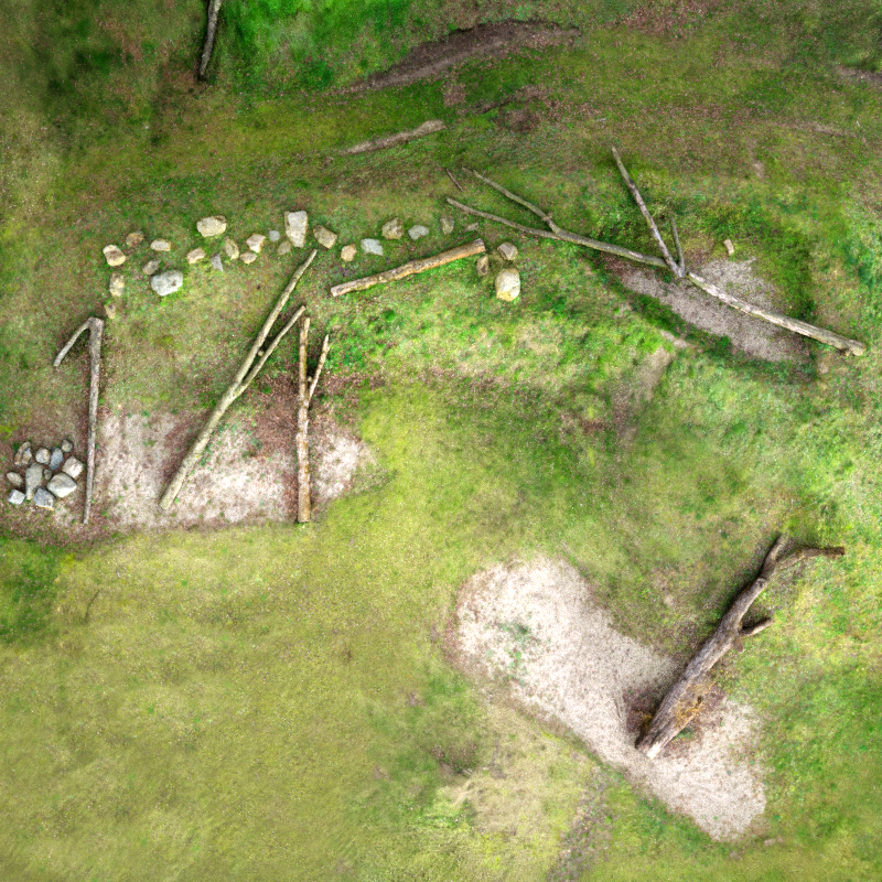 Hill of Trees Low-poly 3D model_1