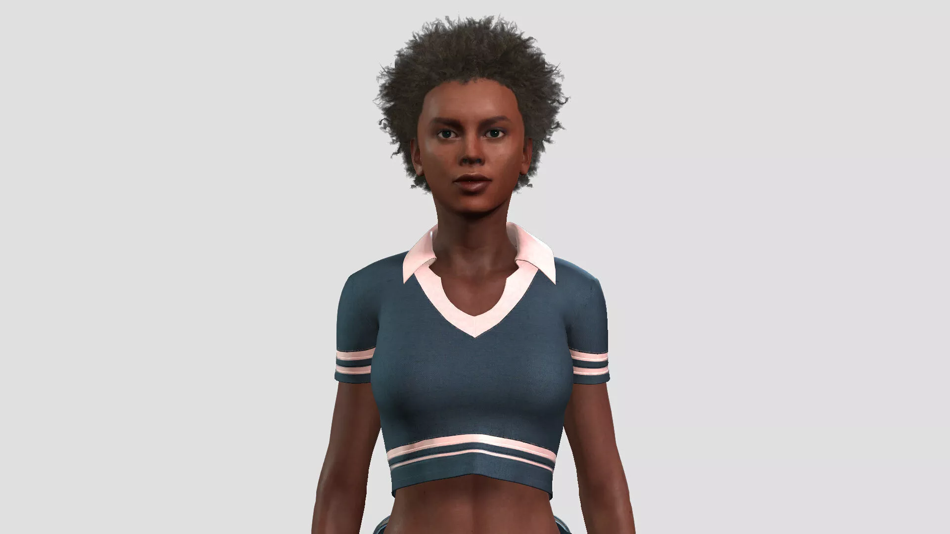 Rigged Black Female 3D Model 3D model